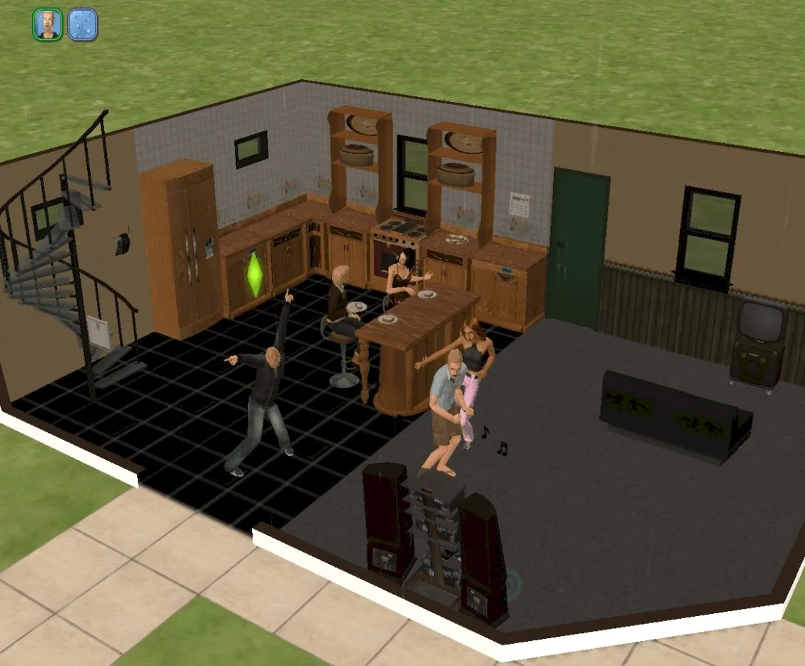 Sims sharing lunch meat sandwiches