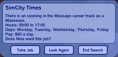 Nina Masseuse Career