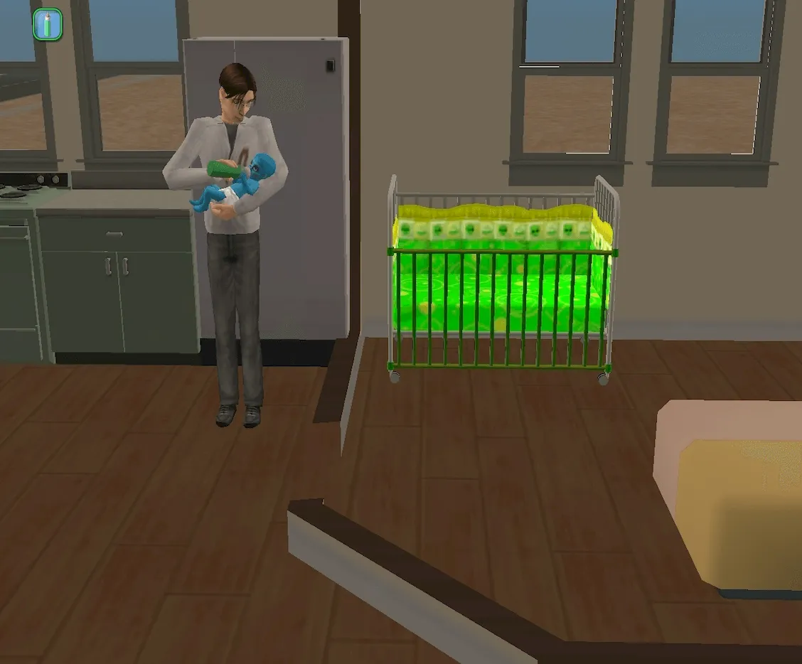 Eliott feeding Polly