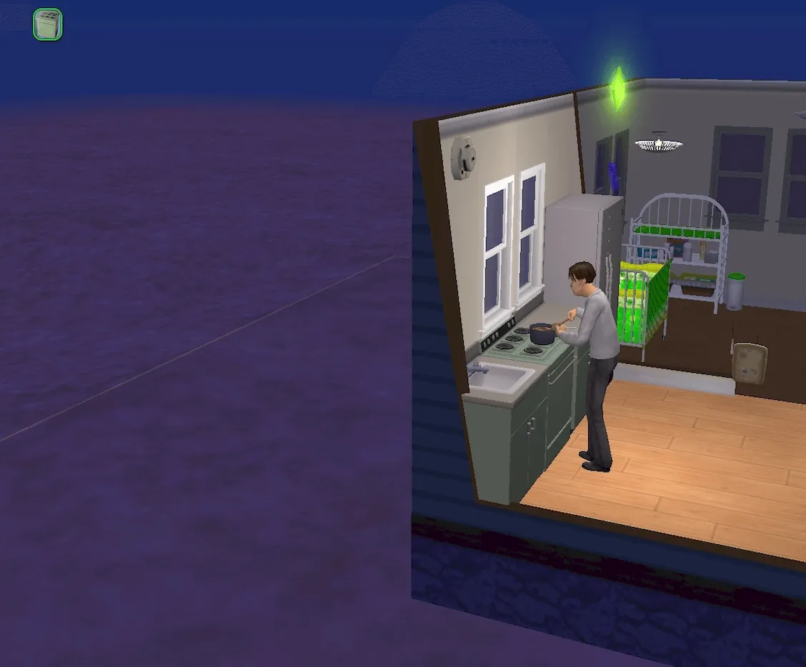 Eliott preparing dinner